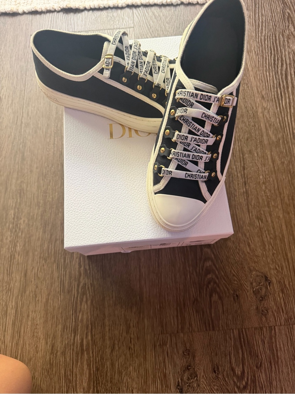 Walk’nDior Black Canvas J'Adior Low-Top Sneakers